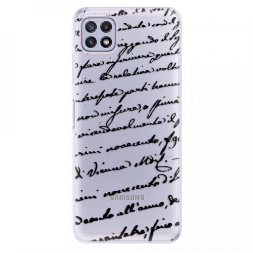 Odolné silikónové puzdro iSaprio - Handwriting 01 - black - Samsung Galaxy A22 5G