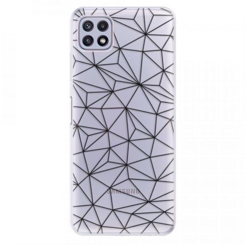 Odolné silikónové puzdro iSaprio - Abstract Triangles 03 - black - Samsung Galaxy A22 5G