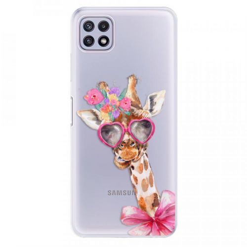 Odolné silikónové puzdro iSaprio - Lady Giraffe - Samsung Galaxy A22 5G