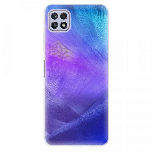 Odolné silikónové puzdro iSaprio - Purple Feathers - Samsung Galaxy A22 5G