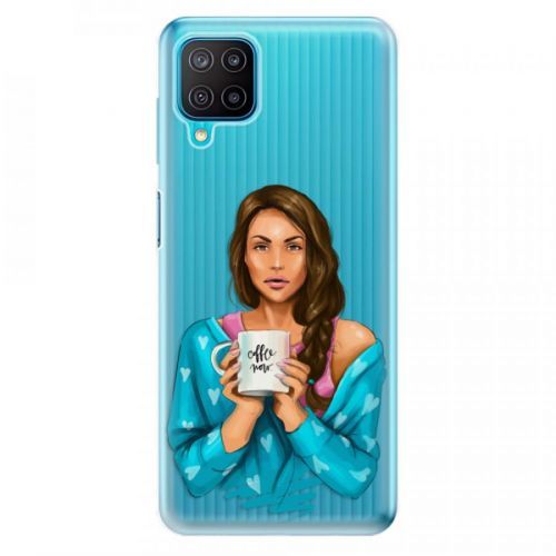 Odolné silikónové puzdro iSaprio - Coffe Now - Brunette - Samsung Galaxy M12