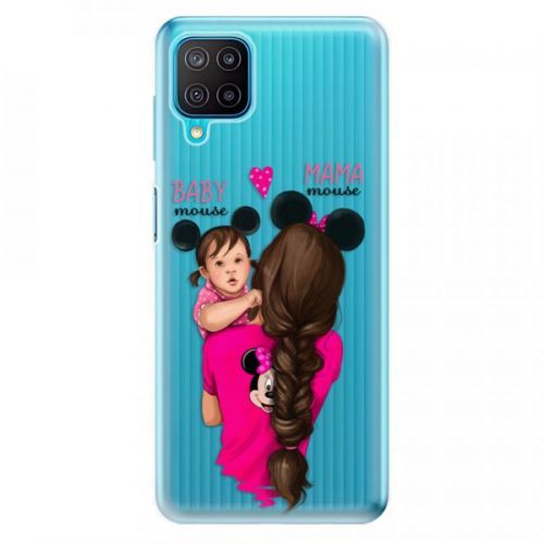 Odolné silikónové puzdro iSaprio - Mama Mouse Brunette and Girl - Samsung Galaxy M12