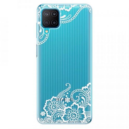 Odolné silikónové puzdro iSaprio - White Lace 02 - Samsung Galaxy M12