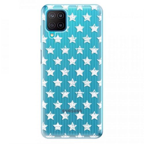 Odolné silikónové puzdro iSaprio - Stars Pattern - white - Samsung Galaxy M12