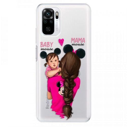 Odolné silikónové puzdro iSaprio - Mama Mouse Brunette and Girl - Xiaomi Redmi Note 10 / Note 10S