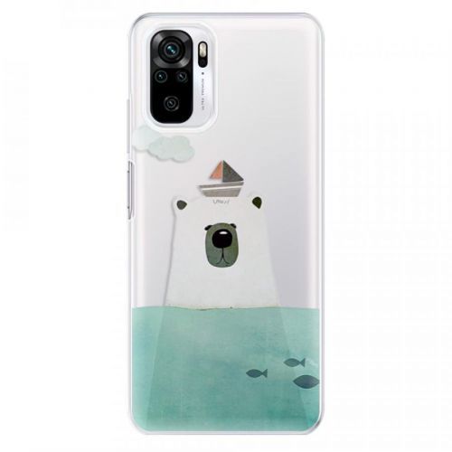 Odolné silikónové puzdro iSaprio - Bear With Boat - Xiaomi Redmi Note 10 / Note 10S