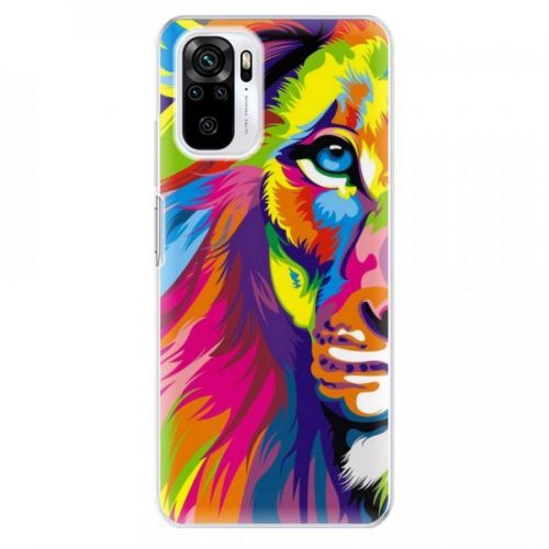 Odolné silikónové puzdro iSaprio - Rainbow Lion - Xiaomi Redmi Note 10 / Note 10S