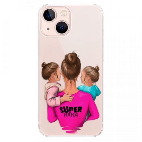 Odolné silikónové puzdro iSaprio - Super Mama - Two Girls - iPhone 13 mini