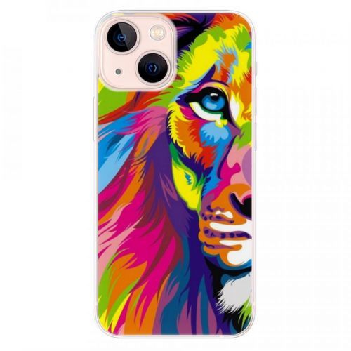 Odolné silikónové puzdro iSaprio - Rainbow Lion - iPhone 13 mini
