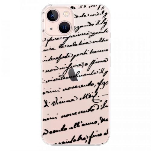 Odolné silikónové puzdro iSaprio - Handwriting 01 - black - iPhone 13