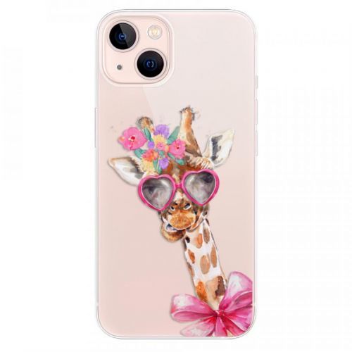 Odolné silikónové puzdro iSaprio - Lady Giraffe - iPhone 13