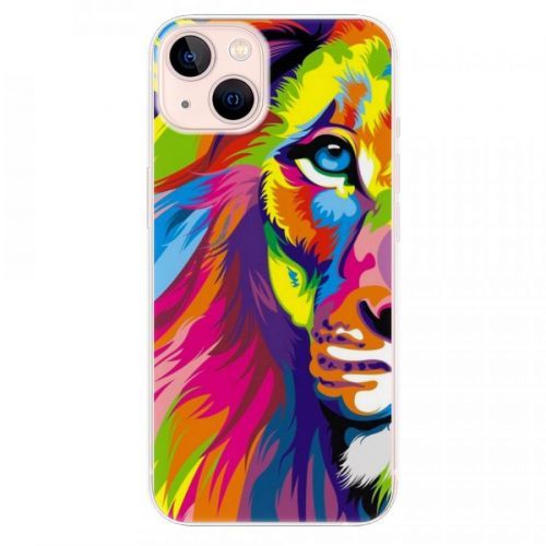Odolné silikónové puzdro iSaprio - Rainbow Lion - iPhone 13