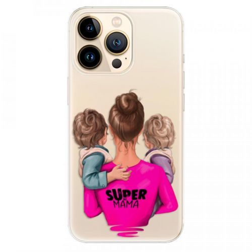 Odolné silikónové puzdro iSaprio - Super Mama - Two Boys - iPhone 13 Pro