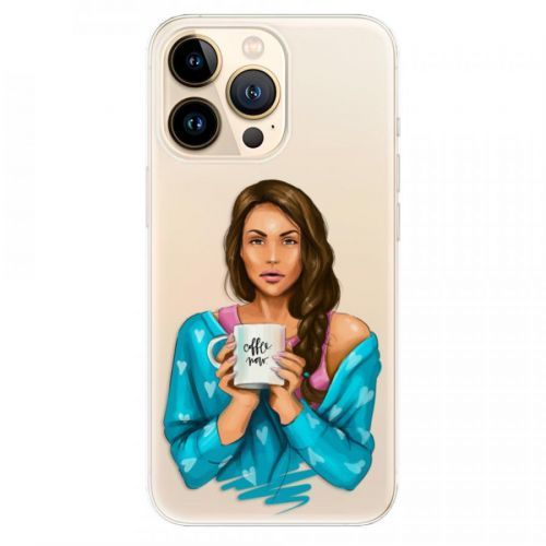 Odolné silikónové puzdro iSaprio - Coffe Now - Brunette - iPhone 13 Pro Max