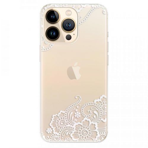 Odolné silikónové puzdro iSaprio - White Lace 02 - iPhone 13 Pro Max