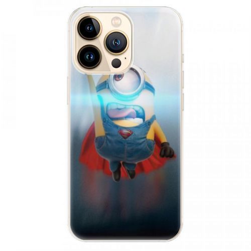 Odolné silikónové puzdro iSaprio - Mimons Superman 02 - iPhone 13 Pro Max