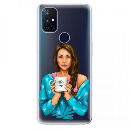 Odolné silikónové puzdro iSaprio - Coffe Now - Brunette - OnePlus Nord N10 5G