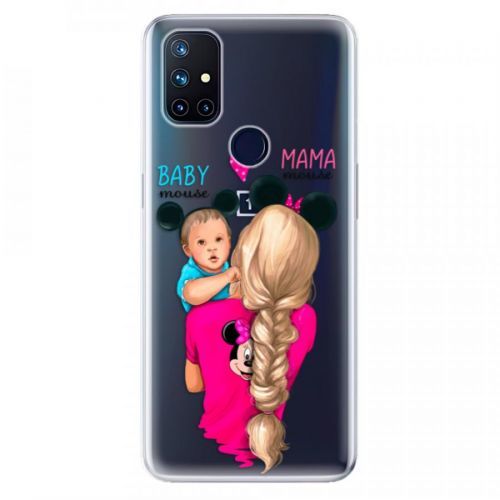 Odolné silikónové puzdro iSaprio - Mama Mouse Blonde and Boy - OnePlus Nord N10 5G