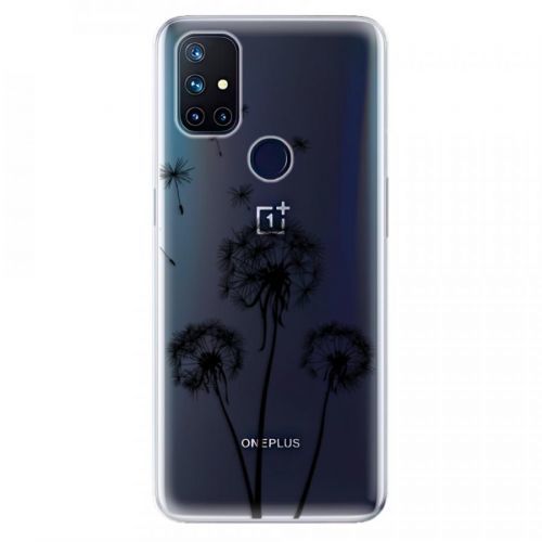 Odolné silikónové puzdro iSaprio - Three Dandelions - black - OnePlus Nord N10 5G