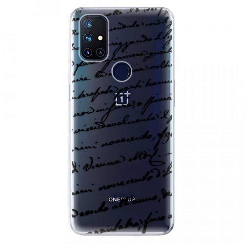 Odolné silikónové puzdro iSaprio - Handwriting 01 - black - OnePlus Nord N10 5G