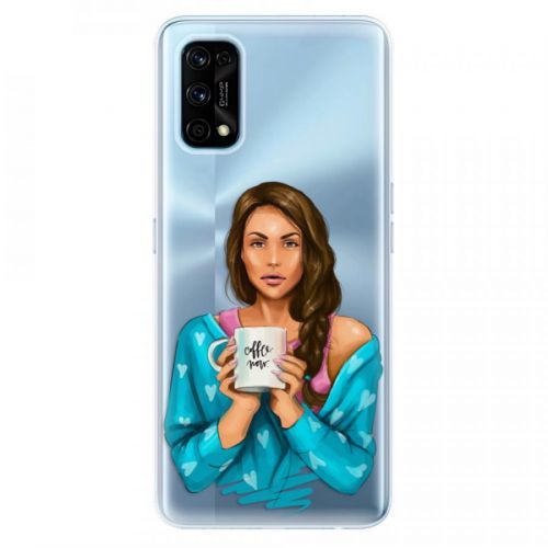 Odolné silikónové puzdro iSaprio - Coffe Now - Brunette - Realme 7 Pro