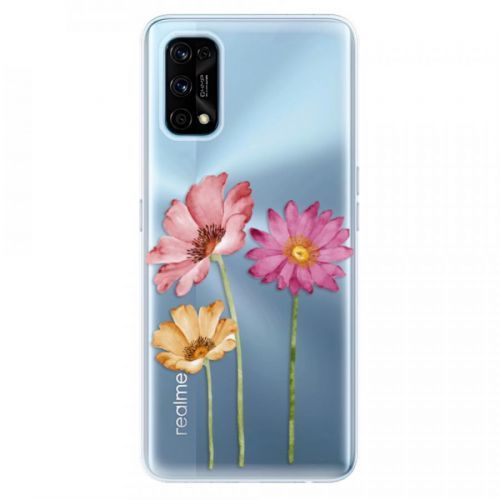 Odolné silikónové puzdro iSaprio - Three Flowers - Realme 7 Pro