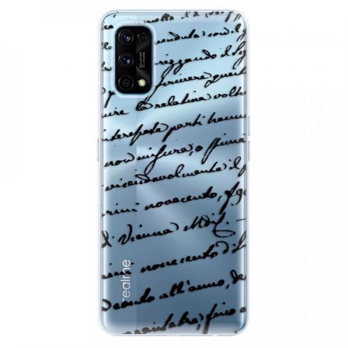 Odolné silikónové puzdro iSaprio - Handwriting 01 - black - Realme 7 Pro