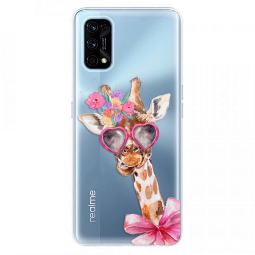 Odolné silikónové puzdro iSaprio - Lady Giraffe - Realme 7 Pro