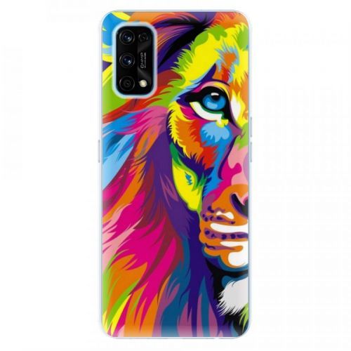 Odolné silikónové puzdro iSaprio - Rainbow Lion - Realme 7 Pro