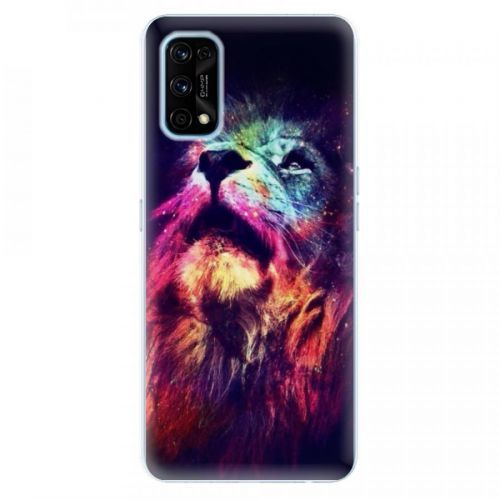 Odolné silikónové puzdro iSaprio - Lion in Colors - Realme 7 Pro