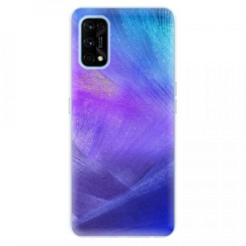 Odolné silikónové puzdro iSaprio - Purple Feathers - Realme 7 Pro