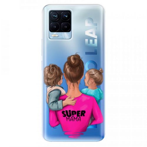 Odolné silikónové puzdro iSaprio - Super Mama - Boy and Girl - Realme 8 / 8 Pro