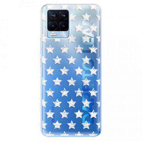 Odolné silikónové puzdro iSaprio - Stars Pattern - white - Realme 8 / 8 Pro