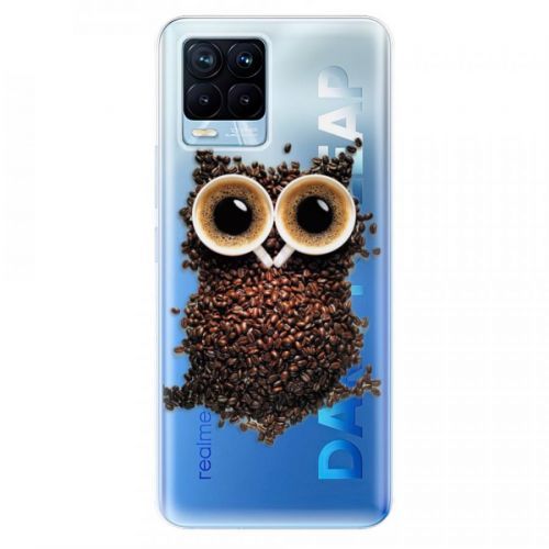 Odolné silikónové puzdro iSaprio - Owl And Coffee - Realme 8 / 8 Pro