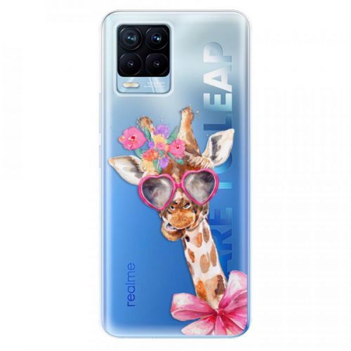 Odolné silikónové puzdro iSaprio - Lady Giraffe - Realme 8 / 8 Pro