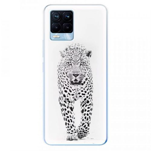 Odolné silikónové puzdro iSaprio - White Jaguar - Realme 8 / 8 Pro