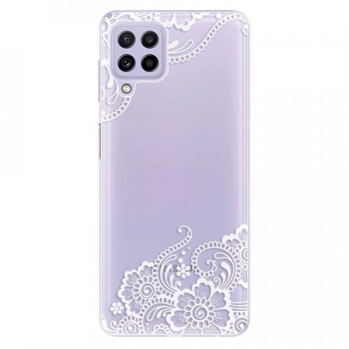 Odolné silikónové puzdro iSaprio - White Lace 02 - Samsung Galaxy A22