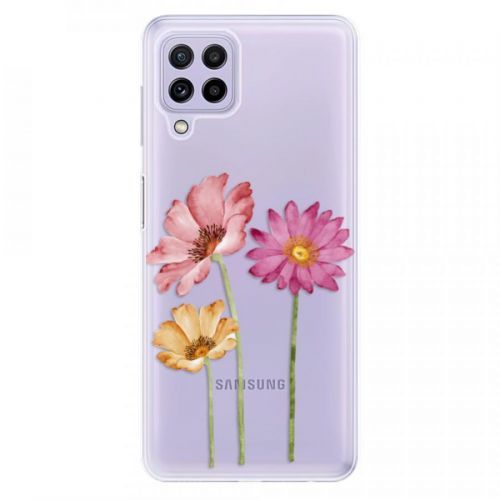 Odolné silikónové puzdro iSaprio - Three Flowers - Samsung Galaxy A22