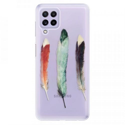 Odolné silikónové puzdro iSaprio - Three Feathers - Samsung Galaxy A22