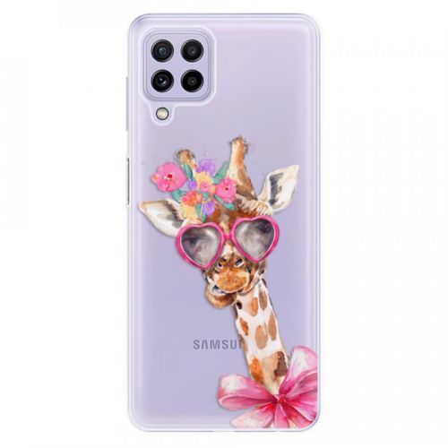 Odolné silikónové puzdro iSaprio - Lady Giraffe - Samsung Galaxy A22
