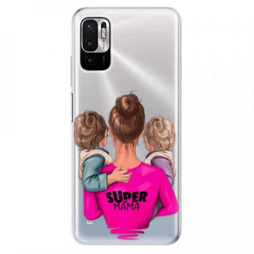 Odolné silikónové puzdro iSaprio - Super Mama - Two Boys - Xiaomi Redmi Note 10 5G
