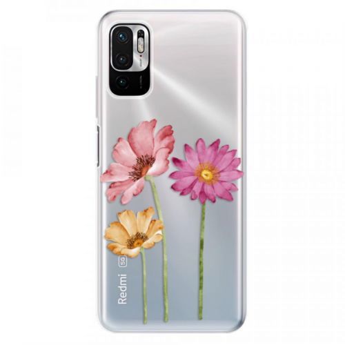 Odolné silikónové puzdro iSaprio - Three Flowers - Xiaomi Redmi Note 10 5G
