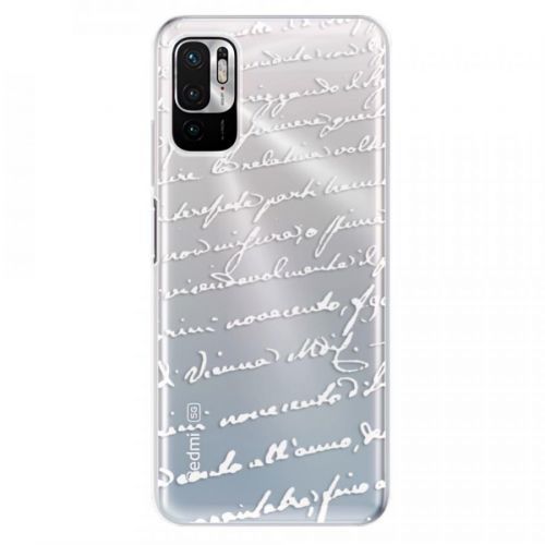 Odolné silikónové puzdro iSaprio - Handwriting 01 - white - Xiaomi Redmi Note 10 5G