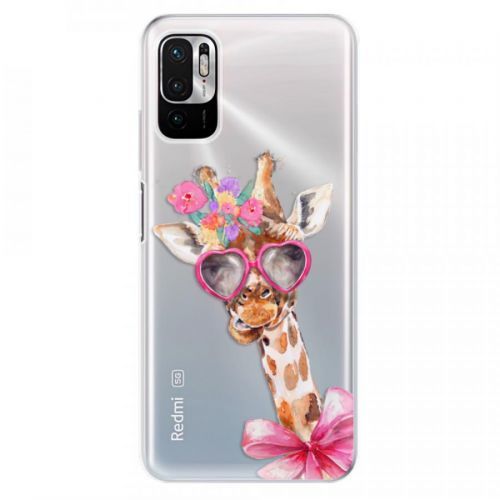 Odolné silikónové puzdro iSaprio - Lady Giraffe - Xiaomi Redmi Note 10 5G