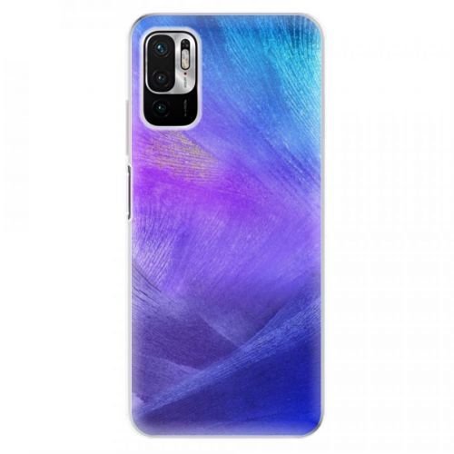 Odolné silikónové puzdro iSaprio - Purple Feathers - Xiaomi Redmi Note 10 5G