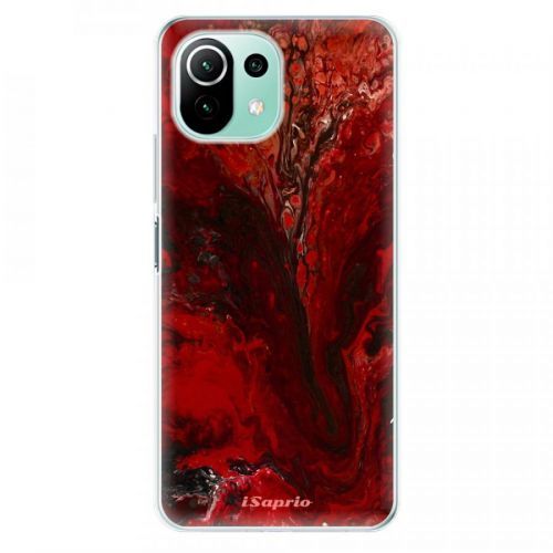 Odolné silikónové puzdro iSaprio - RedMarble 17 - Xiaomi Mi 11 Lite
