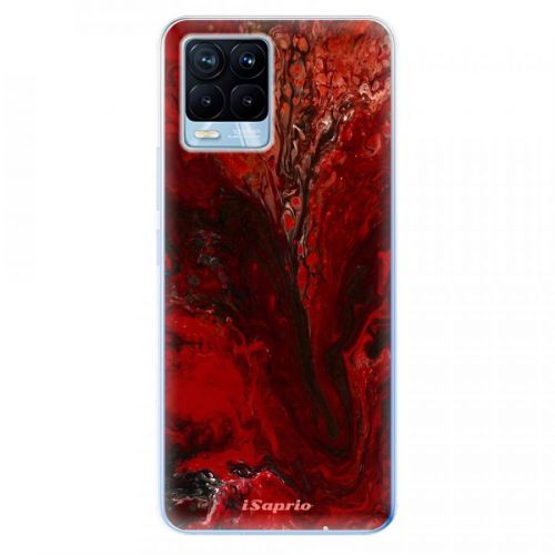 Odolné silikónové puzdro iSaprio - RedMarble 17 - Realme 8 / 8 Pro