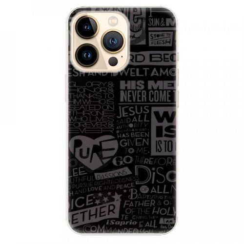 Odolné silikónové puzdro iSaprio - Text 01 - iPhone 13 Pro