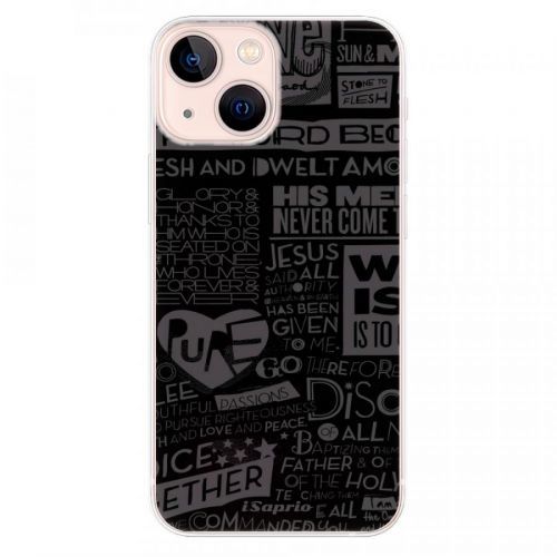 Odolné silikónové puzdro iSaprio - Text 01 - iPhone 13 mini