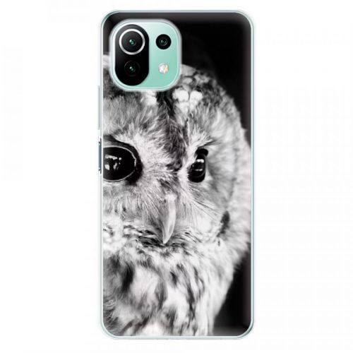 Odolné silikónové puzdro iSaprio - BW Owl - Xiaomi Mi 11 Lite